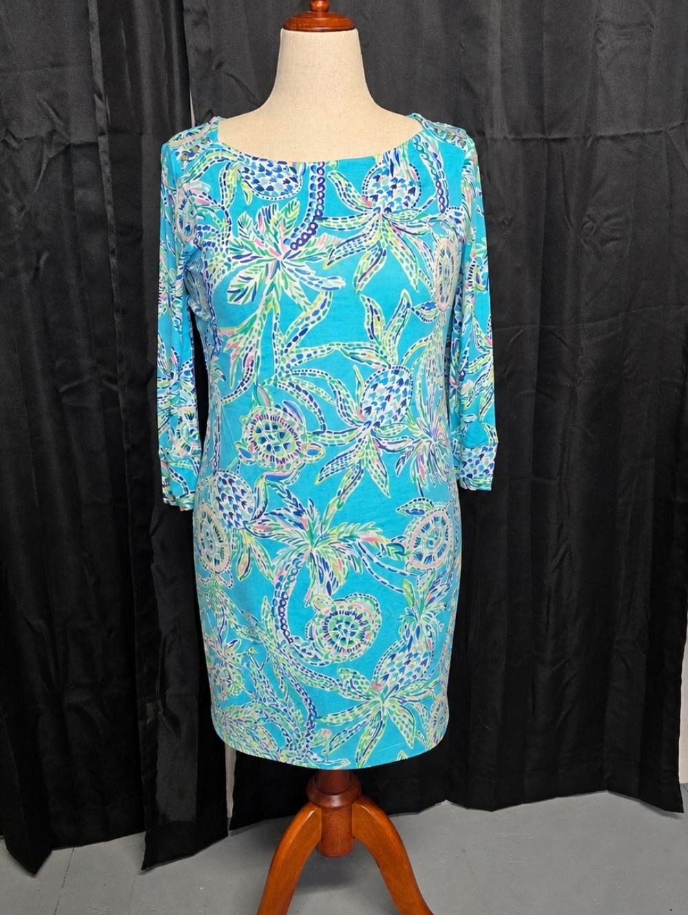 Lilly Pulitzer Pastel Patterned Fabric Fitted Dress